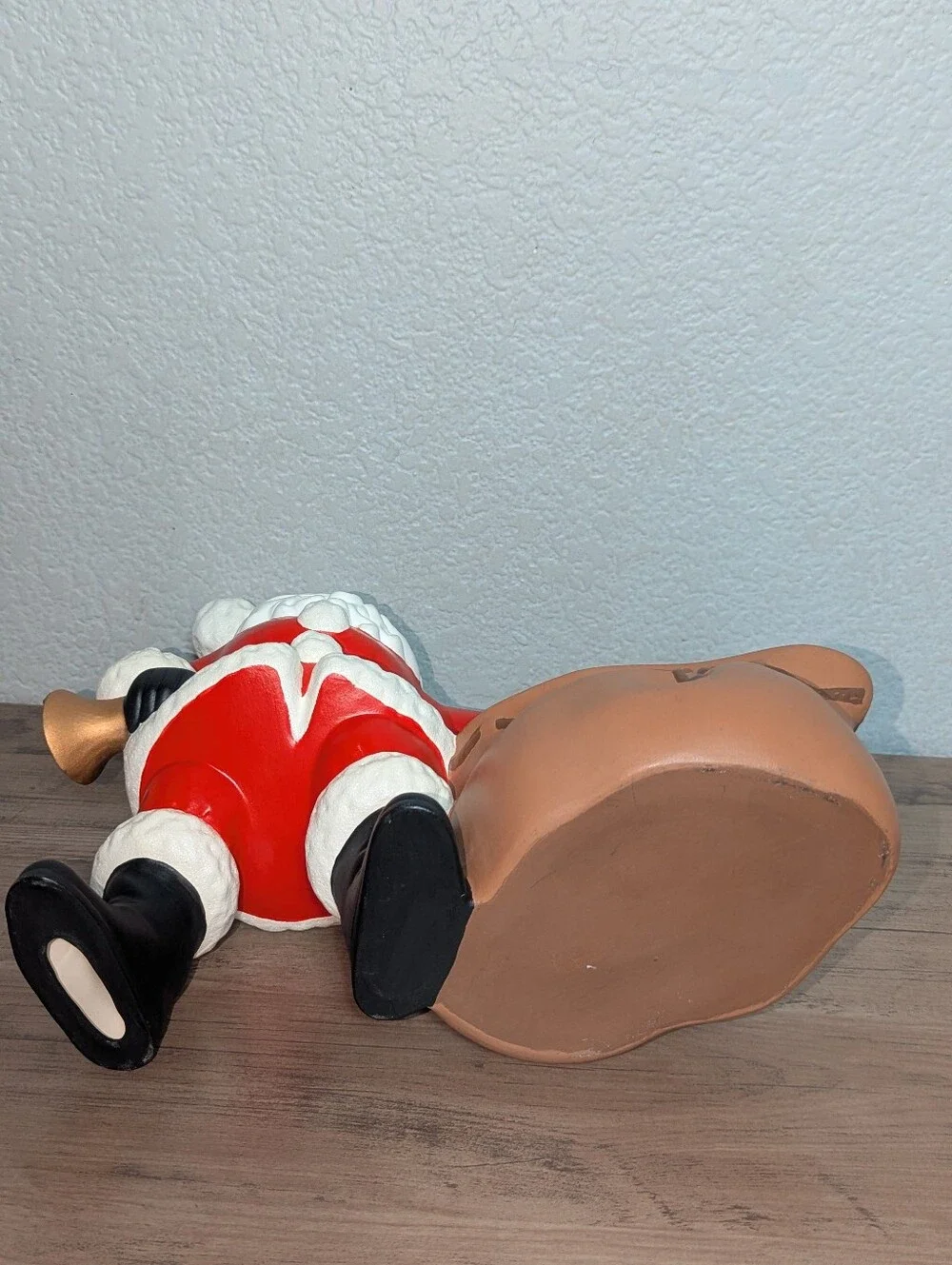 Vintage Ceramic Santa Claus Toy Bag Planter Figurine